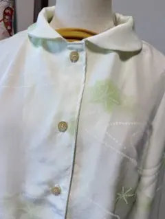 着物リメイク　ブラウス　長袖　レディースM