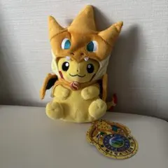 ポケモンセンターメガトウキョー限定　リザードンポンチョ　ピカチュウ ぬいぐるみ