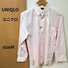 UNIQLO ピンク ストライプ ボタンダウン M