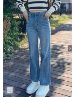 フレア デニム ライトブルー cu161