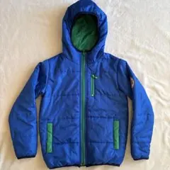 BEAMS mini フード付き中綿コート 青　緑