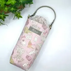 ハンドメイド リバティ生地フェリシテを使用したペットボトルカバー