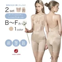 LUXY ブライダルインナー Vカットインナー ビスチェ ガードル セットD65