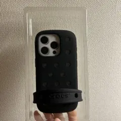 crocs iPhone 15 Pro ケース ブラック