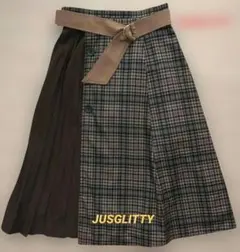 JUSGLITTY 0サイズ　3wayプリーツ巻きスカート