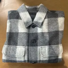 ユニクロ オーバーシャツジャケット グレー Lサイズ