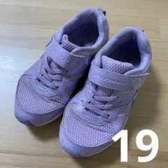 19cm 瞬足 SYUNSOKU パープル スニーカー