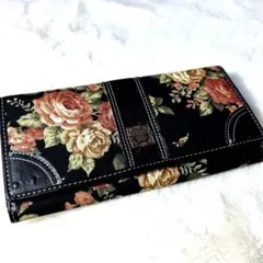 美品✨ANNA SUI アナスイ 花柄　バラ　ブラック　長財布　レディース　黒のサムネイル