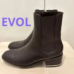 EVOL サイドゴアブーツ ダークブラウン 24.0cmのサムネイル