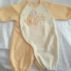 象刺繍フリースロンパース