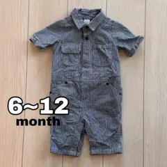 babyGAP ストライプ 半袖ロンパース 6〜12month