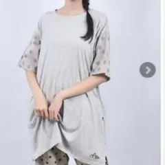 《新品》drug store's 花柄プリント刺繍 Aラインチュニック