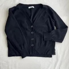 ナノユニバース　黒　ニット Vネック カーディガン 長袖　サイズ36