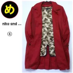 niko and … ステンカラーライナーコート サイズ4（XL相当） 赤×迷彩