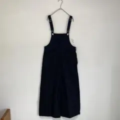 【callautia】デニム　サロペット　ワイドパンツ　オールインワン　黒【L】のサムネイル