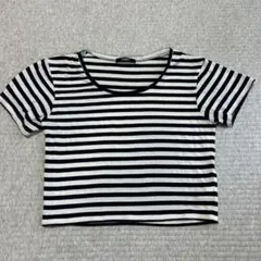 MURUA ボーダー 半袖 Tシャツ クロップド丈のサムネイル