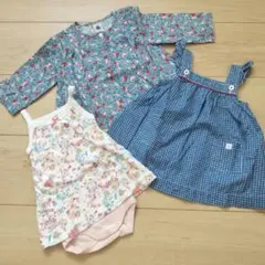 PETIT BATEAU プチバトー 3点セット(3m60cm〜6m67cm)