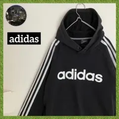 adidas ビッグロゴ 3ライン 3本線 アディダス スウェット フーディー