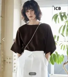 美品 ICB 人気モデル 2024SS FluidBackSatin Tブラウス - メルカリ
