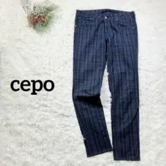 【セポ】ストレッチパンツ　カジュアル　チェック柄　Lサイズ