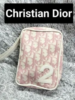 クリスチャンディオール Dior トロッター ポーチ ナンバー2 ピンク