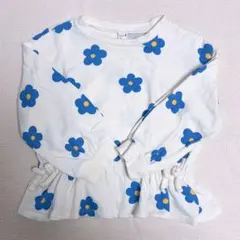 apres les cours 花柄 長袖　ペプラムトップス　薄手　100