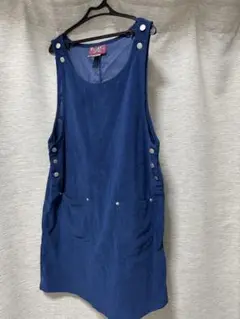 ［古着］Denim & Co. ブルー　サロペット Sサイズ