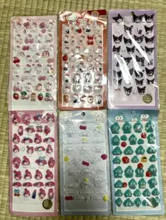 サンリオ　ぷくぷくシール　6枚セット　キティ　難あり