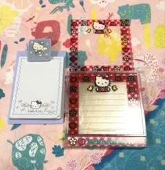 ハローキティ　サンリオ　Sanrio メモ帳　文房具　2個