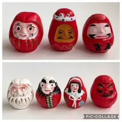 中古　別作こけし名工「達磨十聚」だるま　ダルマ　5体セット 中古 別作こけし名工「達磨十聚」だるま ダルマ 5体セット - メルカリ