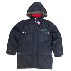 COOGI Australia フード付き ブラックダウンジャケット ストリート