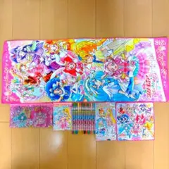 【最終値下げ】プリキュア 非売品タオル 塗り絵 色鉛筆 ペンケースのサムネイル