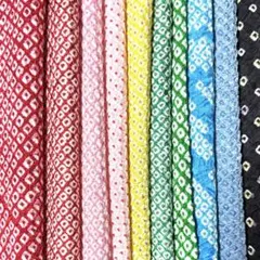 kja3729小さな絞り染め着物はぎれ10枚セット 正絹 生地japanbela