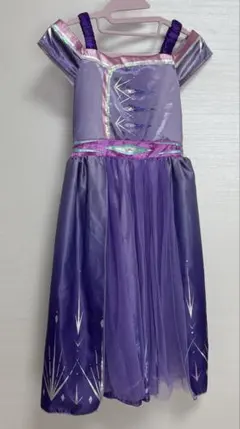 子ども用 ドレス パープル　オフショルダー　120cm