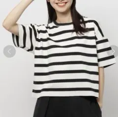 ニコアンド　バックステッチベーシックTシャツ