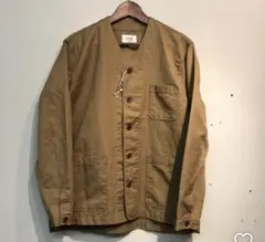 weac. ベージュ ノーカラージャケット　日本製