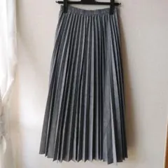 ユニクロ プリーツスカート S グレー系
