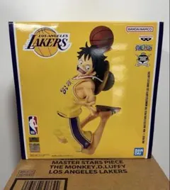 NBAコラボ ワンピース ルフィ フィギュア Lakers ONE PIECE＞NBAコラボフィギュア レイカーズユニホームのルフィ