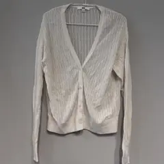 UNIQLO 透かし編み　カーディガン Lサイズ アイボリー