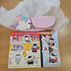 マクドナルド／ハッピーセット／リトルツインスターズゆめかわメモケース&シール