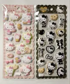 ハローキティ もちもちマシュマロシール ギャル ヒョウ柄 サンリオ　シール　立体