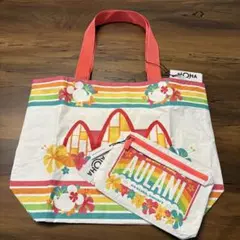 即購入ok☆☆アロハコレクション トートバッグ ミニポーチ ディズニー アウラニディズニー アロハコレクション コラボトートバッグ&ポーチ