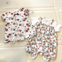 花柄ロンパース2点セット✳︎60〜70サイズ
