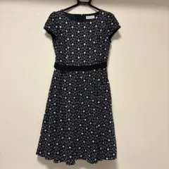 INED イネド 花柄ワンピース ネイビーのサムネイル