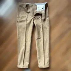 ベージュ ウール混紡 スラックス