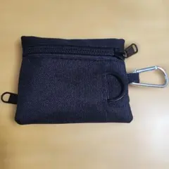 カラビナ付き コインケース 小銭入れ ブラック