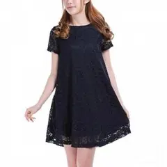 綺麗なレース チュニック ワンピース レディース 半袖
