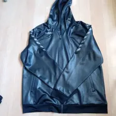 hummel フルジップ フード付ジャージブラック上
