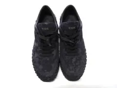 SK53　TOD'S スニーカー ネイビー スエード ラバーペブル　28ｃｍのサムネイル