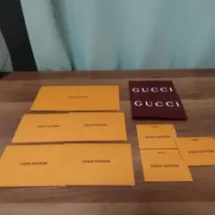 LOUIS VUITTON & GUCCI 封筒セット(ヴィトン8枚グッチ2枚)